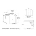 Abri de jardin en résine avec étagères 256,4x331,5x243cm Factor 8x11 Keter K209876 Choix