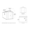 Abri de jardin en résine avec étagères 256,4x331,5x243cm Factor 8x11 Keter K209876 Choix