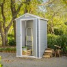 Abri de jardin en résine PVC avec plancher 129x103x196 cm Manor 4x3 Keter 