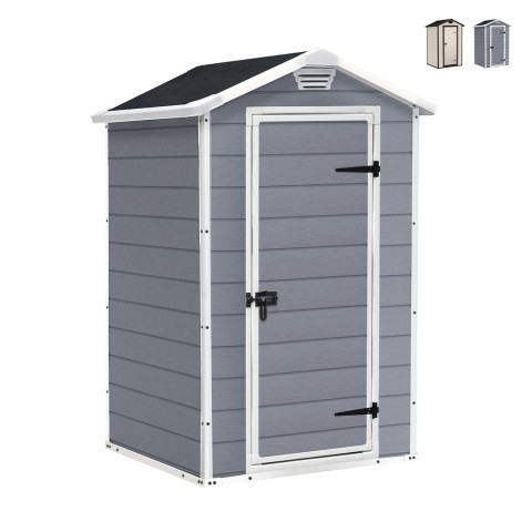 Abri de jardin en résine PVC avec plancher 129x103x196 cm Manor 4x3 Keter Promotion