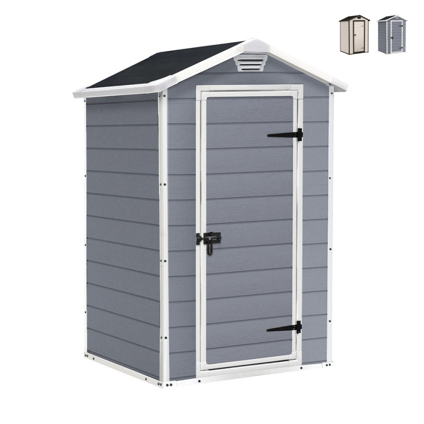 Abri de jardin en résine PVC avec plancher 129x103x196 cm Manor 4x3 Keter Promotion Abri de jardin en résine PVC avec plancher 129x103x196 cm Manor 4x3 Keter Promotion