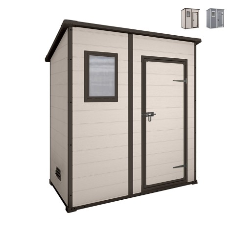 Abri d'outils de jardin en résine PVC 183,5x111x200,5cm Manor Pent 6x4 Keter Promotion