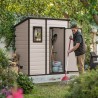 Abri d'outils de jardin en résine PVC 183,5x111x200,5cm Manor Pent 6x4 Keter Dimensions