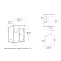 Abri d'outils de jardin en résine PVC 183,5x111x200,5cm Manor Pent 6x4 Keter 