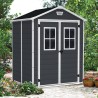 Abri de jardin Keter en résine PVC avec fenêtres 185x152x226cm Manor 6x5 Modèle