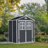 Abri de jardin Keter en résine PVC avec fenêtres 185x152x226cm Manor 6x5 Remises