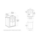 Abri de jardin Keter en résine PVC avec fenêtres 185x152x226cm Manor 6x5 Dimensions