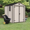 Grande abri de jardin en résine PVC 185,8x236,8x227 cm Manor 6x8 Keter Prix