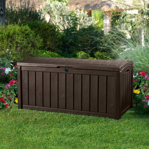 Coffre de rangement multifonction en résine pour jardin Glenwood Keter K208987 Promotion