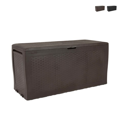 Coffre de jardin en rotin avec roues Samoa Keter Promotion