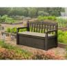 Banc coffre de jardin extérieur avec rangement Eden Keter 