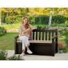Banc coffre de jardin extérieur avec rangement Eden Keter 
