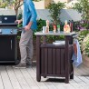 Table de rangement mobile pour barbecue avec plateau en acier Unity Keter K253041 Promotion