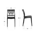 Chaise design moderne salle à manger restaurant extérieur bar jardin cuisine Queen 