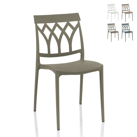 Chaise design moderne salle à manger restaurant extérieur bar jardin cuisine Queen Promotion