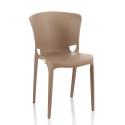 Chaise design moderne empilable pour restaurant, cuisine, salle à manger, extérieur Jumbo Dimensions