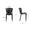 Chaise design moderne empilable pour restaurant, cuisine, salle à manger, extérieur Jumbo 