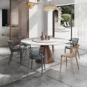 Chaise de salle à manger moderne cuisine extérieure restaurant jardin empilable Arko Réductions