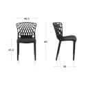 Chaise moderne salle à manger cuisine extérieur restaurant jardin empilable Arko 
