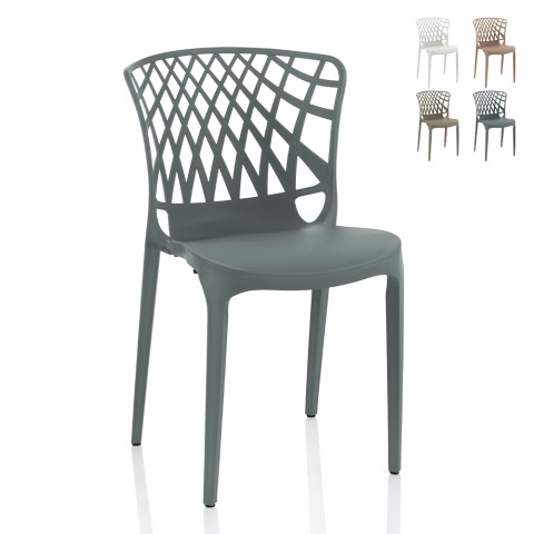 Chaise moderne salle à manger cuisine extérieur restaurant jardin empilable Arko Promotion