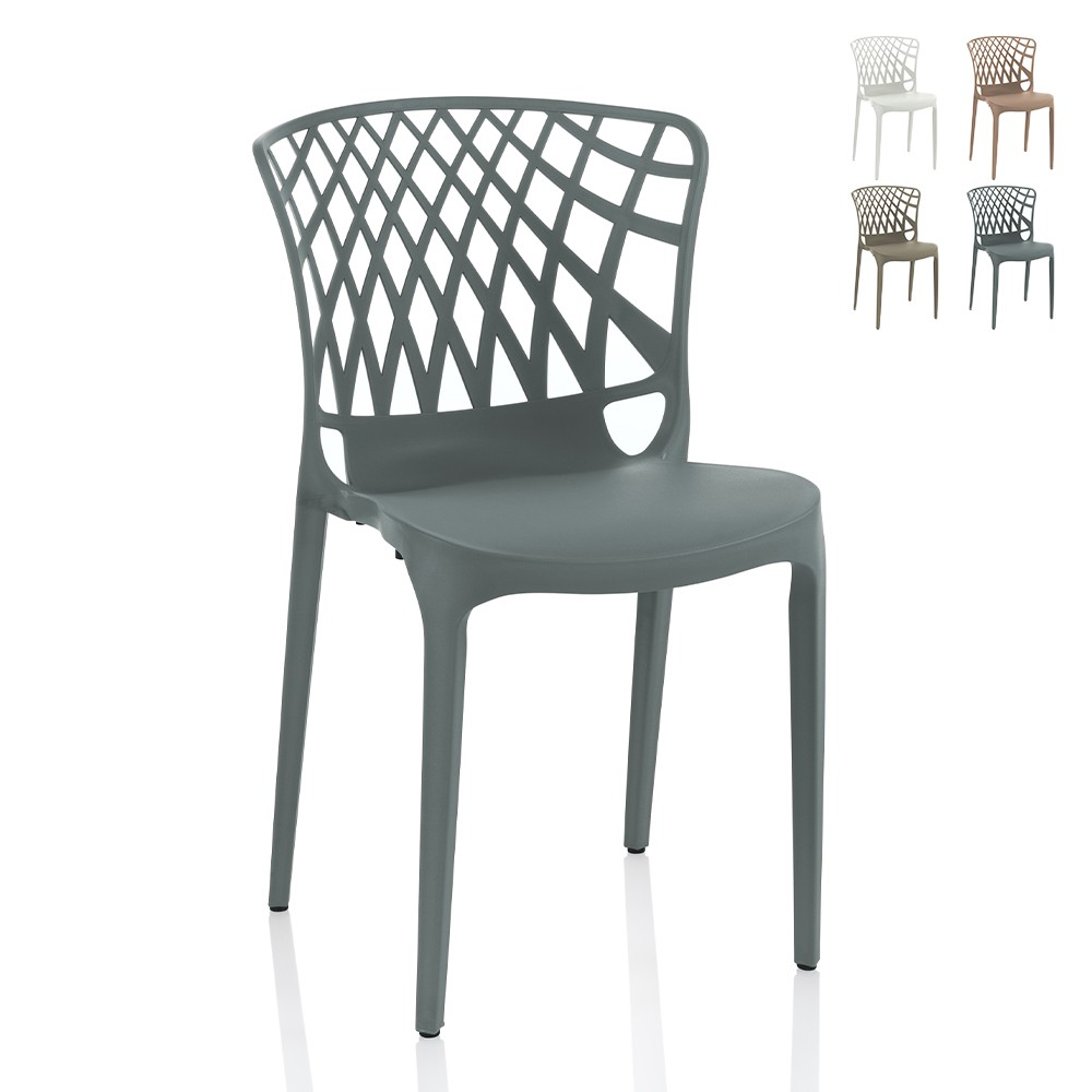 Chaise moderne salle à manger cuisine extérieur restaurant jardin empilable Arko