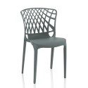 Chaise moderne salle à manger cuisine extérieur restaurant jardin empilable Arko Dimensions
