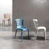 Chaise moderne empilable intérieure extérieure pour cuisine salle à manger restaurant Amber 