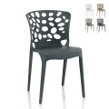 Chaise moderne empilable intérieure extérieure pour cuisine salle à manger restaurant Amber Promotion