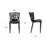 Chaise moderne empilable intérieure extérieure pour cuisine salle à manger restaurant Amber 