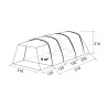 Tente de camping gonflable 310x510 pour famille 4 personnes Pure 4 Brunner Dimensions
