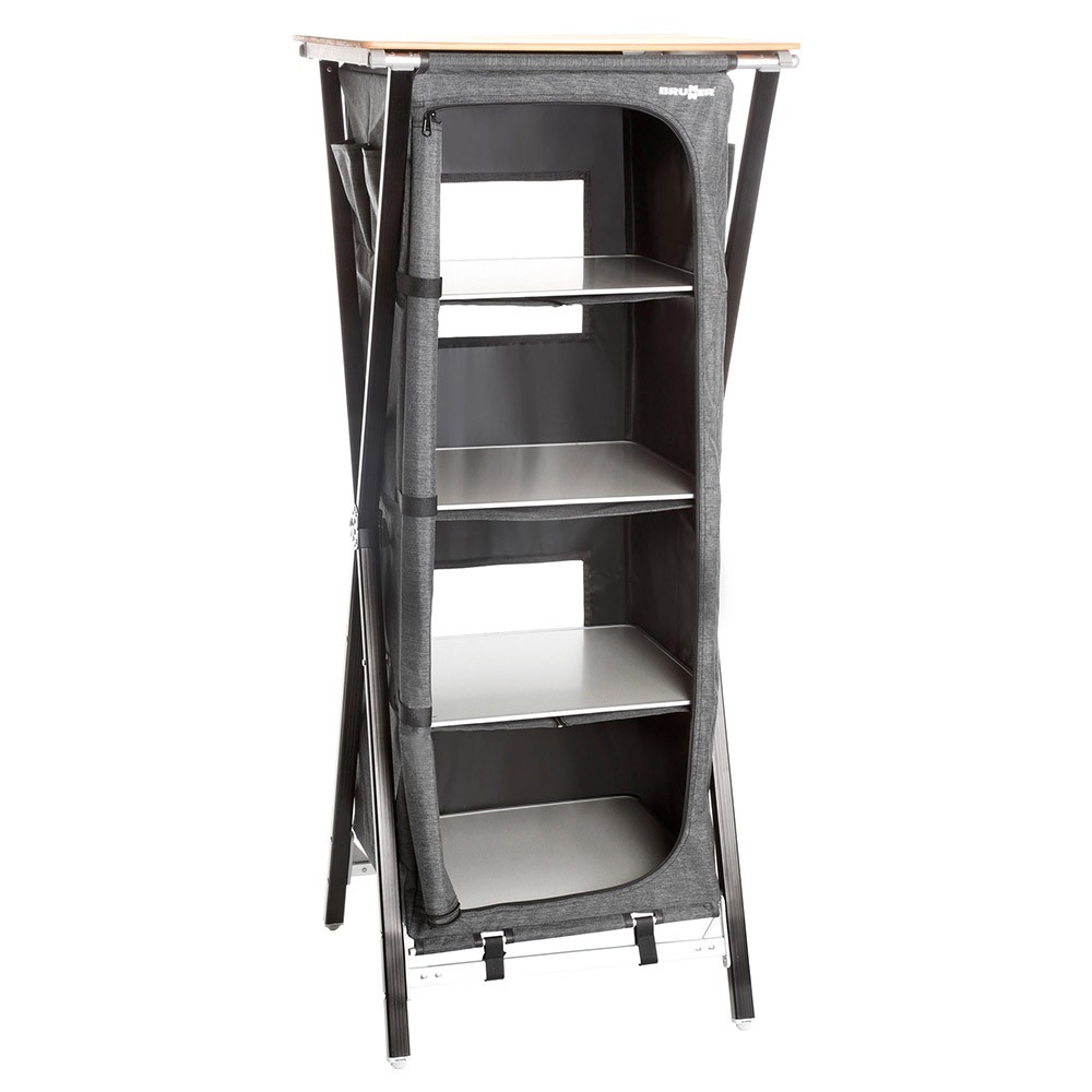 Armoire de camping polyvalente 4 compartiments plateau en bois Mercury Cross HS SQ Brunner