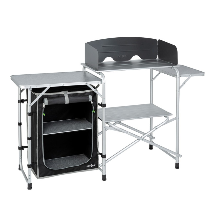 Meuble de cuisine pliable en aluminium Snack Easy Black Brunner Promotion Meuble de cuisine pliable en aluminium Snack Easy Black Brunner Promotion