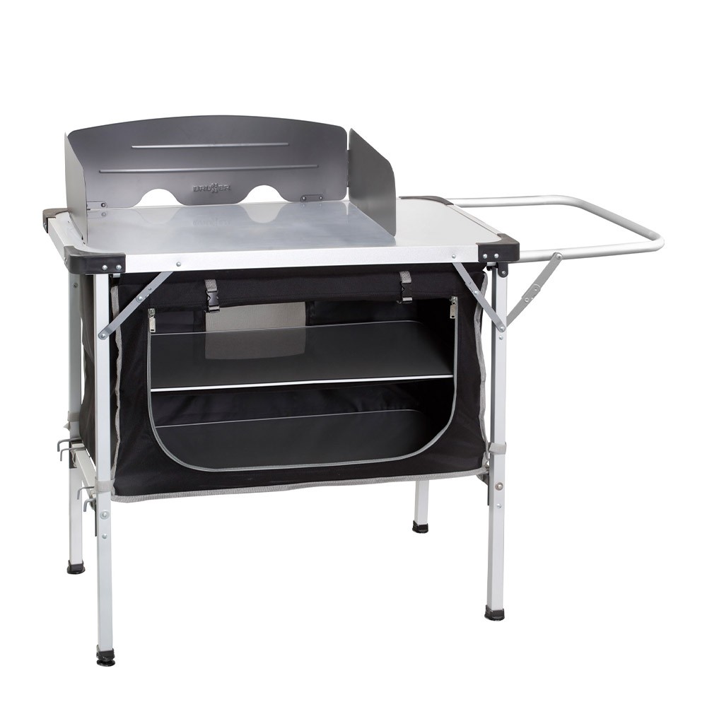 Meuble de camping pliable avec réchaud Chuck Box NG Brunner