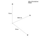 Table de camping pliable 120,5x70 Titanium Quadra 4 NG Brunner Dimensions