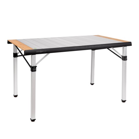 Table de camping 120,5x70 pliable aluminium bois Quadra Tropic 4 Brunner Promotion