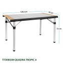 Table de camping 120,5x70 pliable aluminium bois Quadra Tropic 4 Brunner Modèle