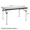 Table de camping 120,5x70 pliable aluminium bois Quadra Tropic 4 Brunner Modèle