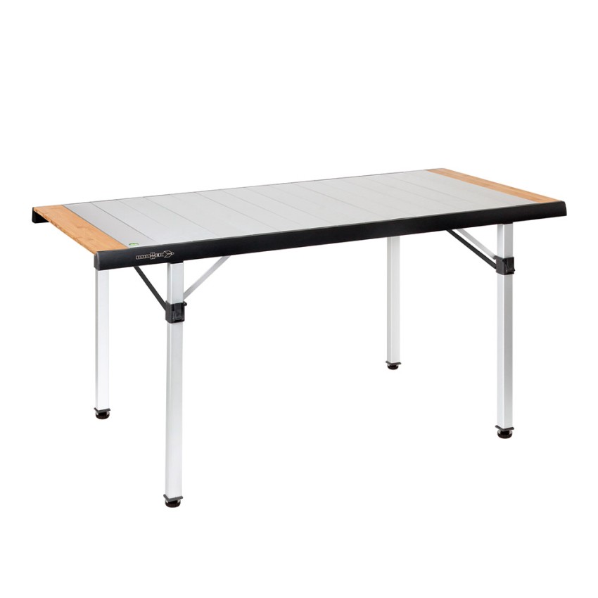 Table de camping pliable plateau aluminium bois 146x70 Quadra Tropic 6 Brunner Promotion Table de camping pliable plateau aluminium bois 146x70 Quadra Tropic 6 Brunner Promotion