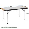 Table de camping pliable plateau aluminium bois 146x70 Quadra Tropic 6 Brunner Modèle