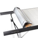 Table de camping pliable plateau aluminium bois 146x70 Quadra Tropic 6 Brunner Vente
