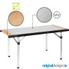 Table de camping pliable plateau aluminium bois 146x70 Quadra Tropic 6 Brunner Réductions