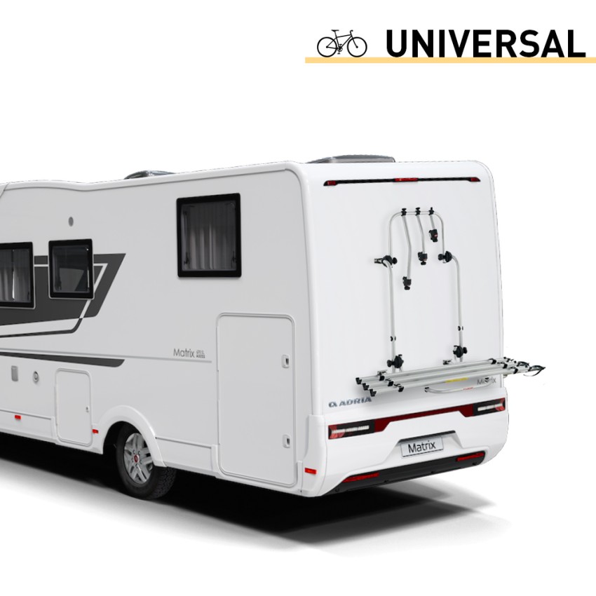 Porte-vélos universel réglable pour 3 bicyclettes h47-87cm Bici Ok Camper Promotion Porte-vélos universel réglable pour 3 bicyclettes h47-87cm Bici Ok Camper Promotion