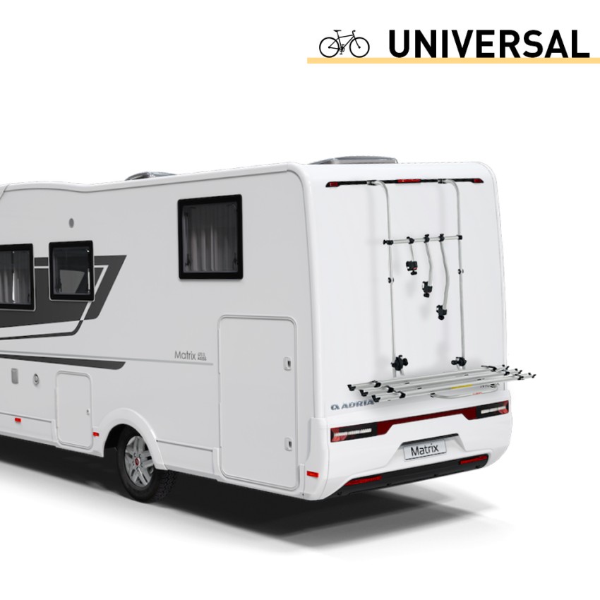 Porte-vélos arrière pour 3 vélos réglable H95-140cm Bici Ok Camper Promotion