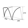 Auvent parasol gonflable pour van minibus 260x200 Rhombus Brunner Remises