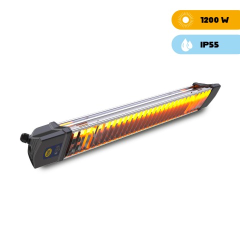Chauffage Infrarouge Intérieur Extérieur Télécommande Prise Schuko Iris 1200W Promotion