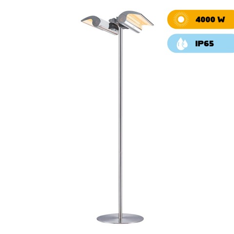 Chauffage sur pied 2 lampes infrarouges extérieur Heat Promotion
