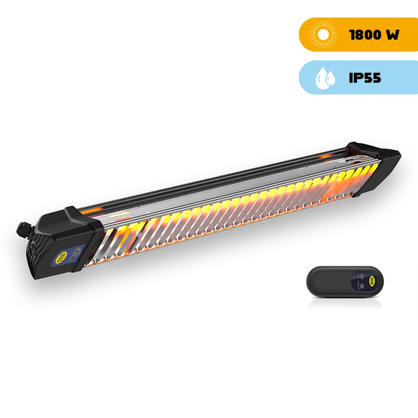 Chauffage infrarouge intérieur/extérieur Télécommande Iris 1800W Vente