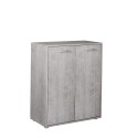 Armoire d'entrée bureau mobile salon 2 portes avec étagère Point Offre