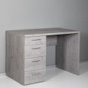 Bureau moderne 4 tiroirs télétravail gris KimDesk GS Remises