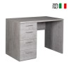Bureau moderne 4 tiroirs télétravail gris KimDesk GS Vente